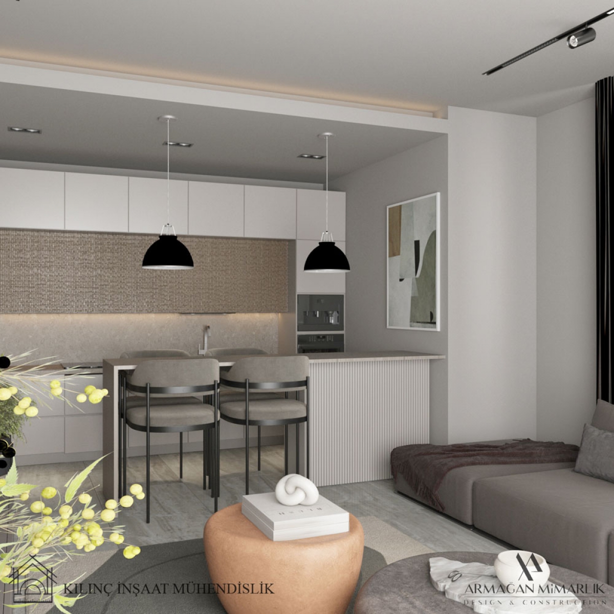 tamamı Amerikan mutfak, ebeveyn banyosu, iki geniş balkon, yerden ısıtma sistemi, ısı ve ses yalıtımlı duvarlar gibi özelliklerle donatılmış̧ olup, çift cepheli tasarımı sayesinde ferah ve aydınlık bir yaşam alanı sunmaktadır.